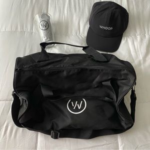 WHOOP Duffel Bag, Pint Glass, & Black Hat Bundle